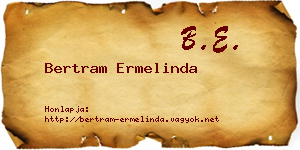 Bertram Ermelinda névjegykártya